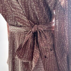 Polka Dot Wrap Dress with Tie